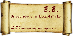 Braschován Boglárka névjegykártya